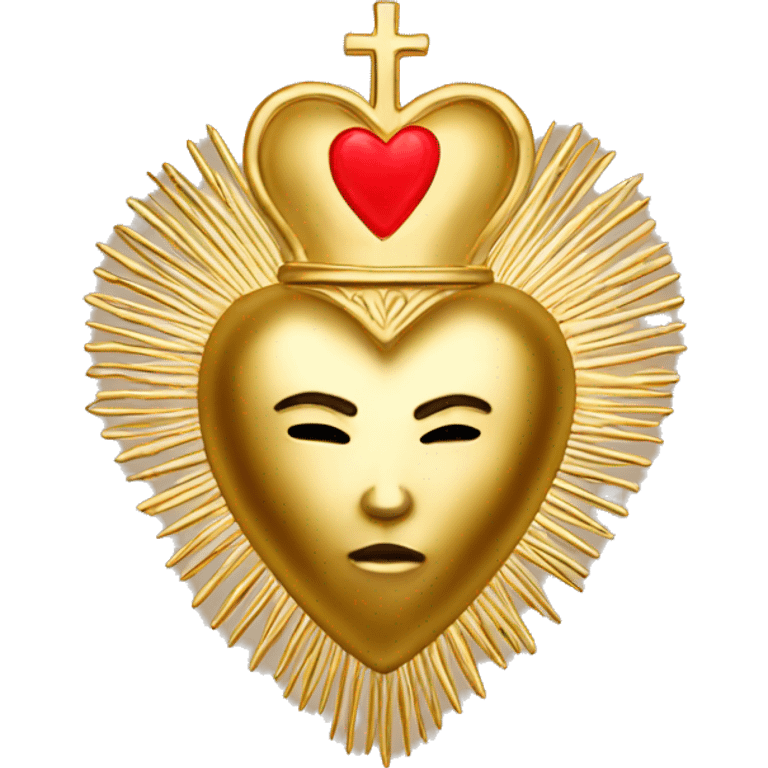 gold sacred heart emoji