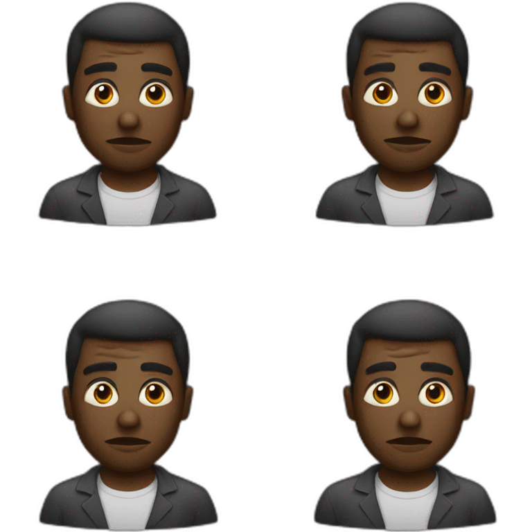 a black man stressful emoji