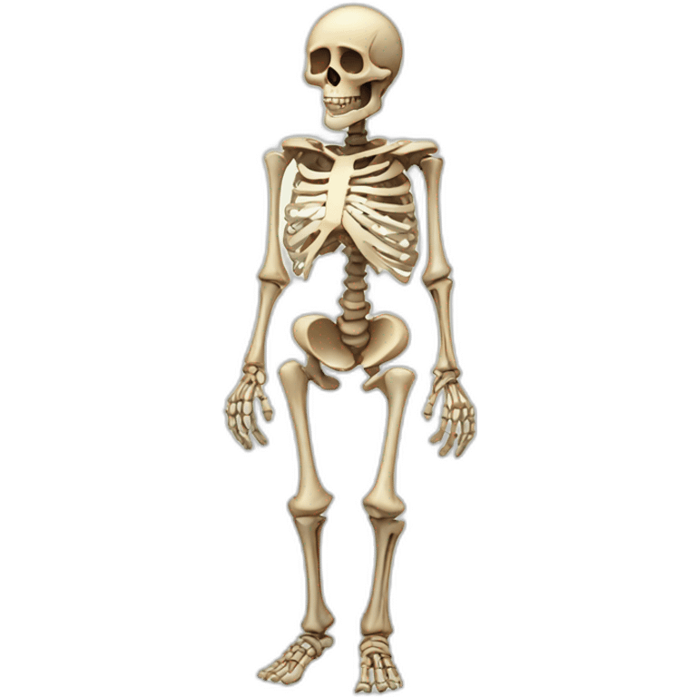 Human skeleton standing emoji