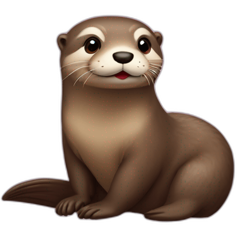 Loutre dans un coeur emoji