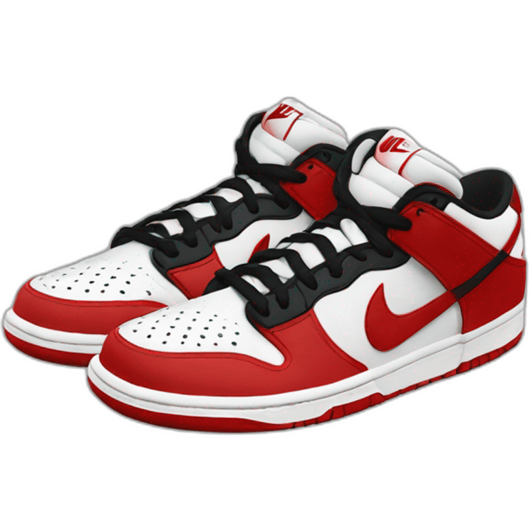 Nike low dunk red and black emoji