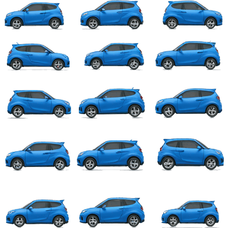 hatchback blue side view emoji