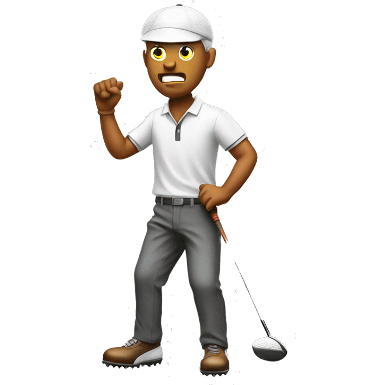 Mad golfer emoji