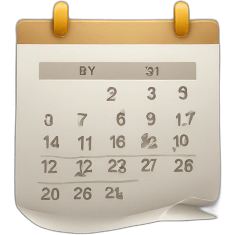 calender showing date 31 emoji