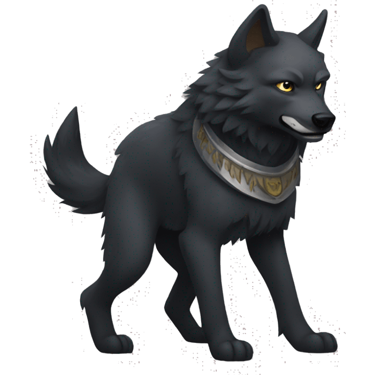 Black wolf warrior emoji