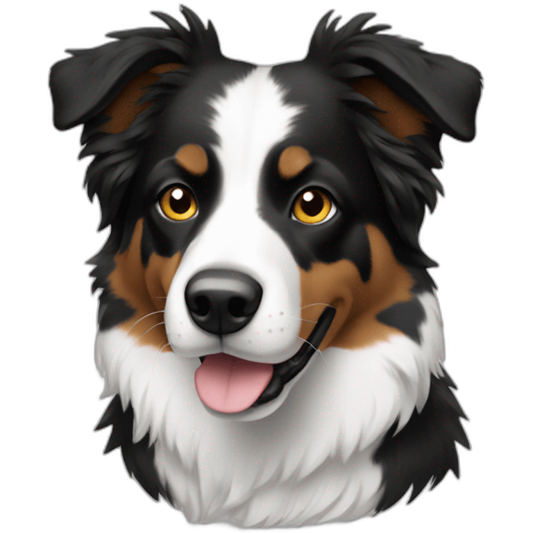 black and white aussie emoji