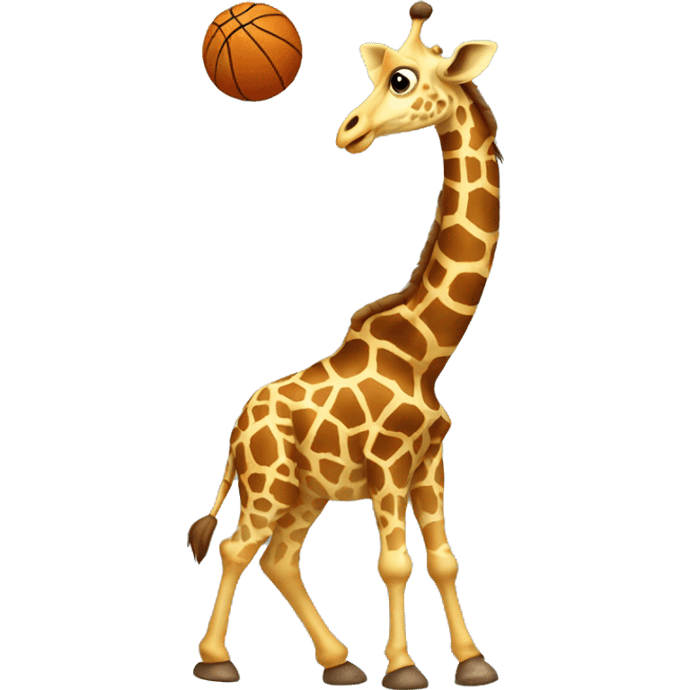 Giraffe playing basketball emoji