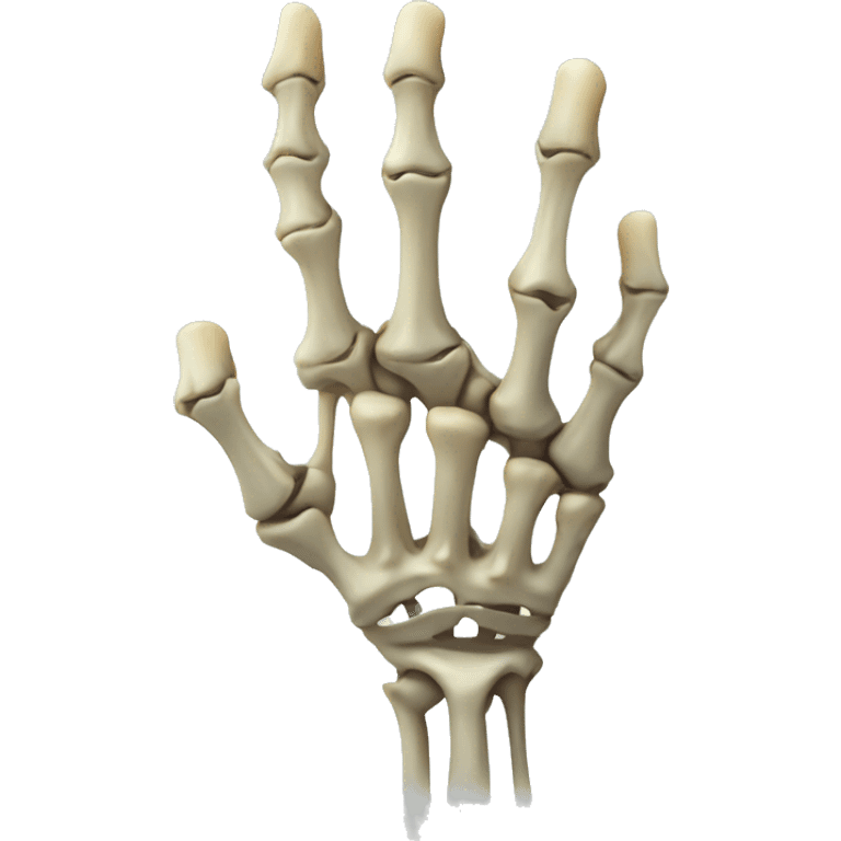 Skeleton hand middle finger emoji