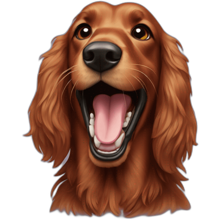 irish setter laughing emoji