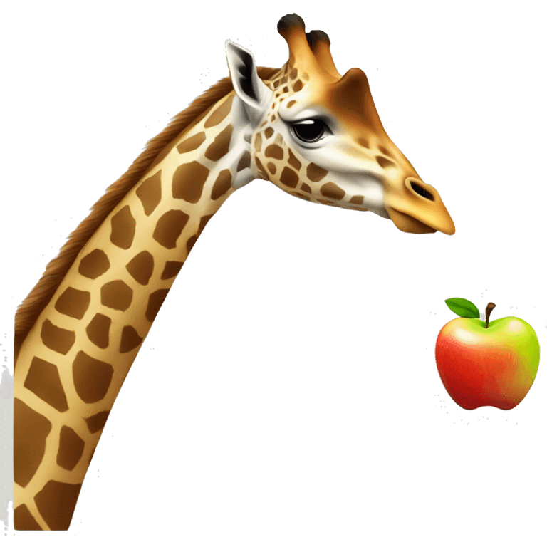 Giraffe eating an apple  emoji