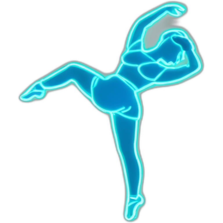 Suggestive silhouette dancer neon sign emoji