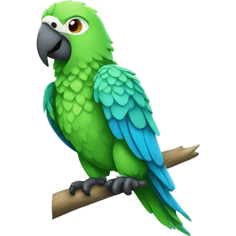 parrot with ice emoji