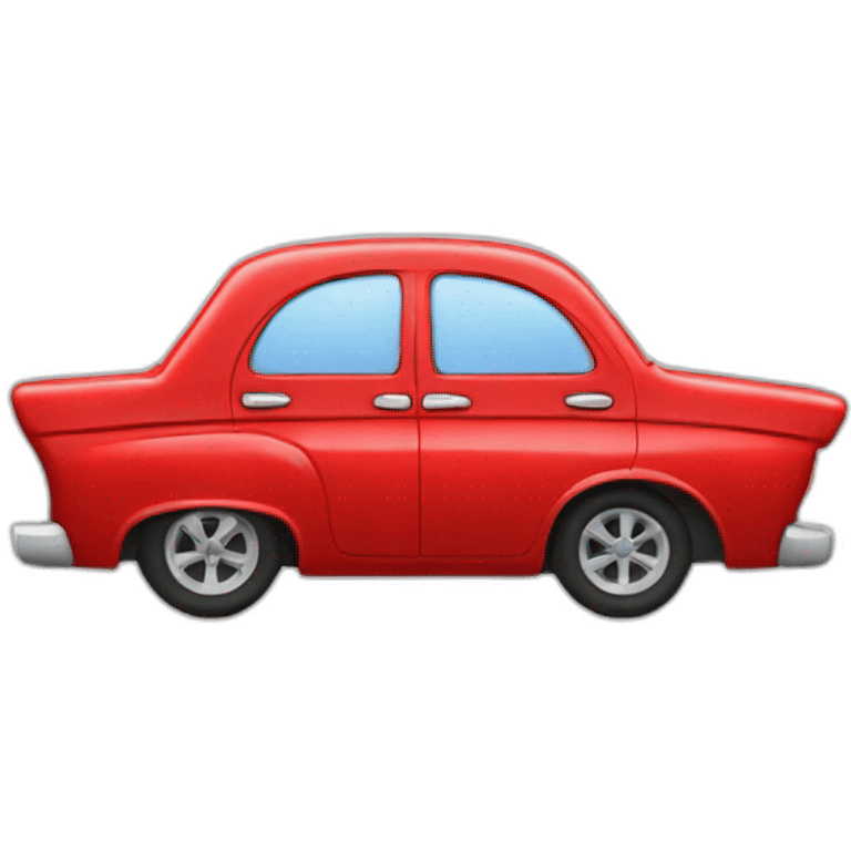 red sedan car with wing emoji