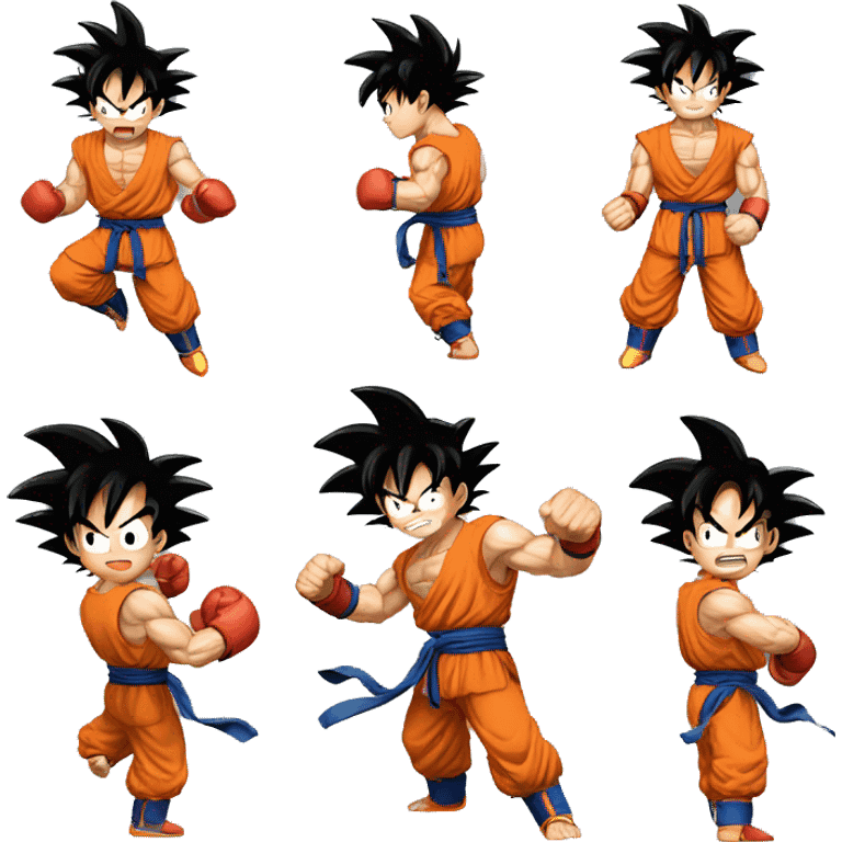 Goku boxeando emoji