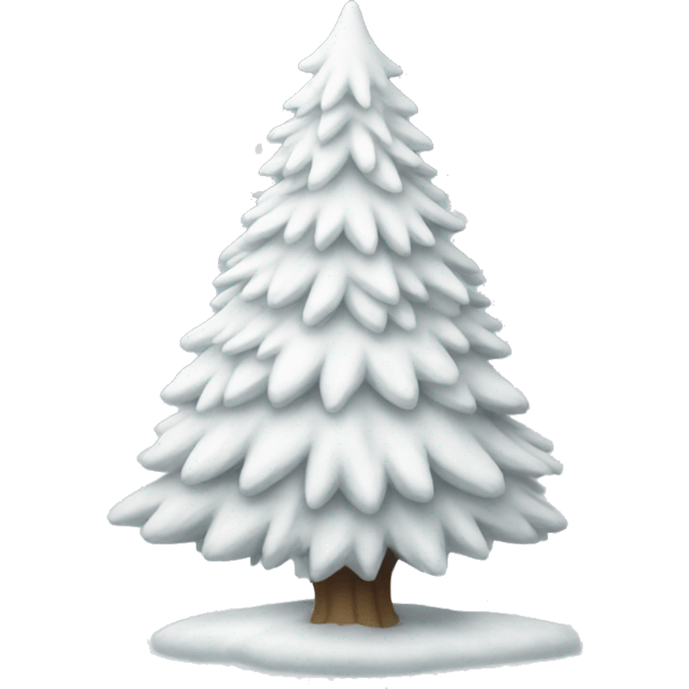 White frosted christmas tree emoji