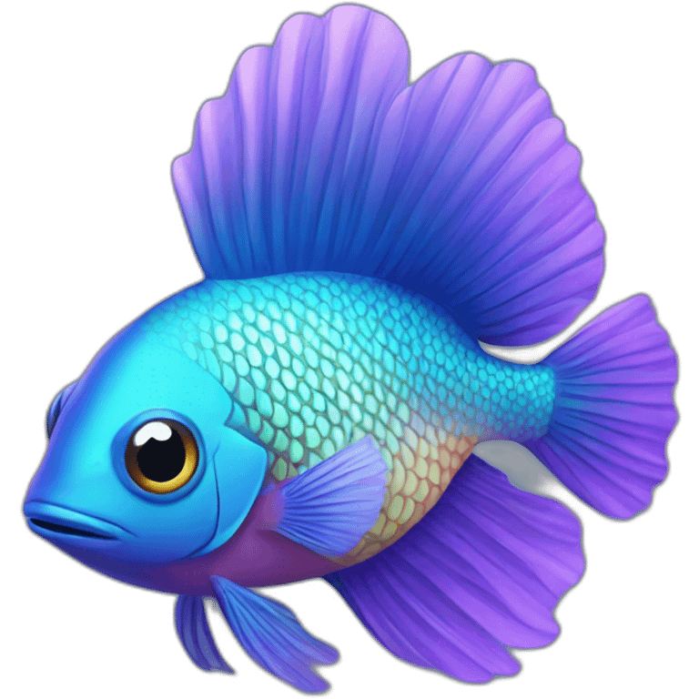 light purple peacock fish emoji