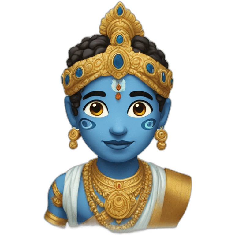 Krishna a boy with a blue skin emoji