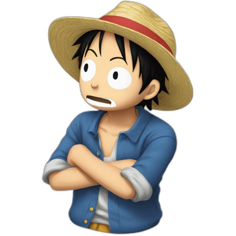 Luffy en pleure emoji