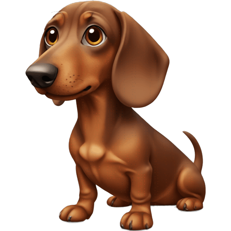 Brown dachshund  emoji