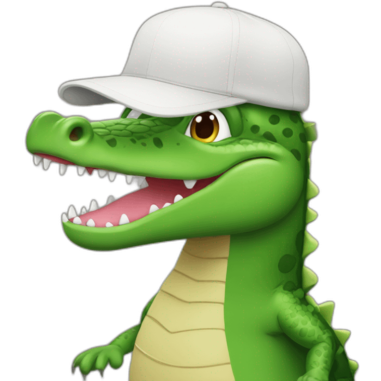 Crocodile avec casquette emoji