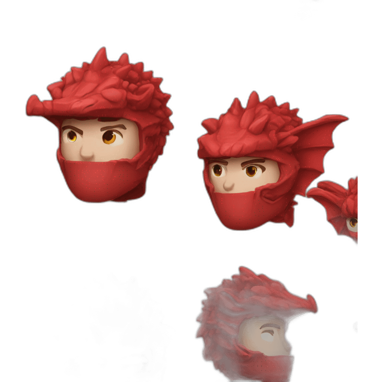 head hat Red dragon epic pixel emoji