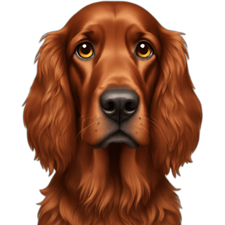 Dog irish setter full body emoji