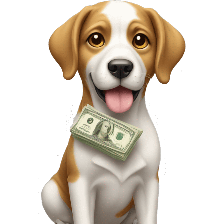 dog with money emoji