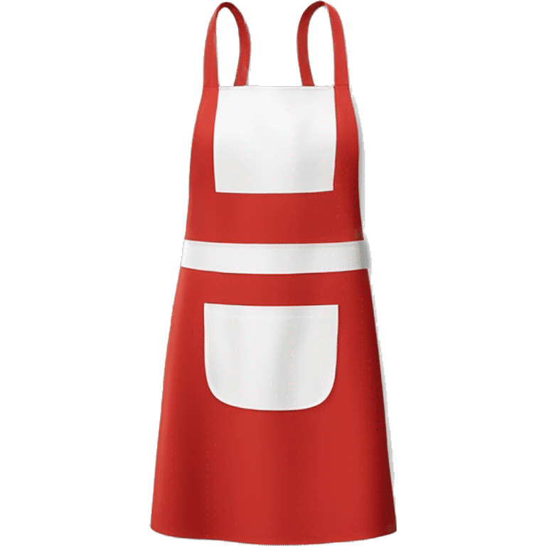 Realistic red kitchen apron. emoji