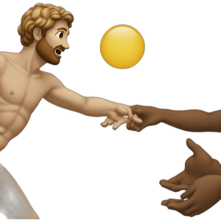 The creation of Adam emoji