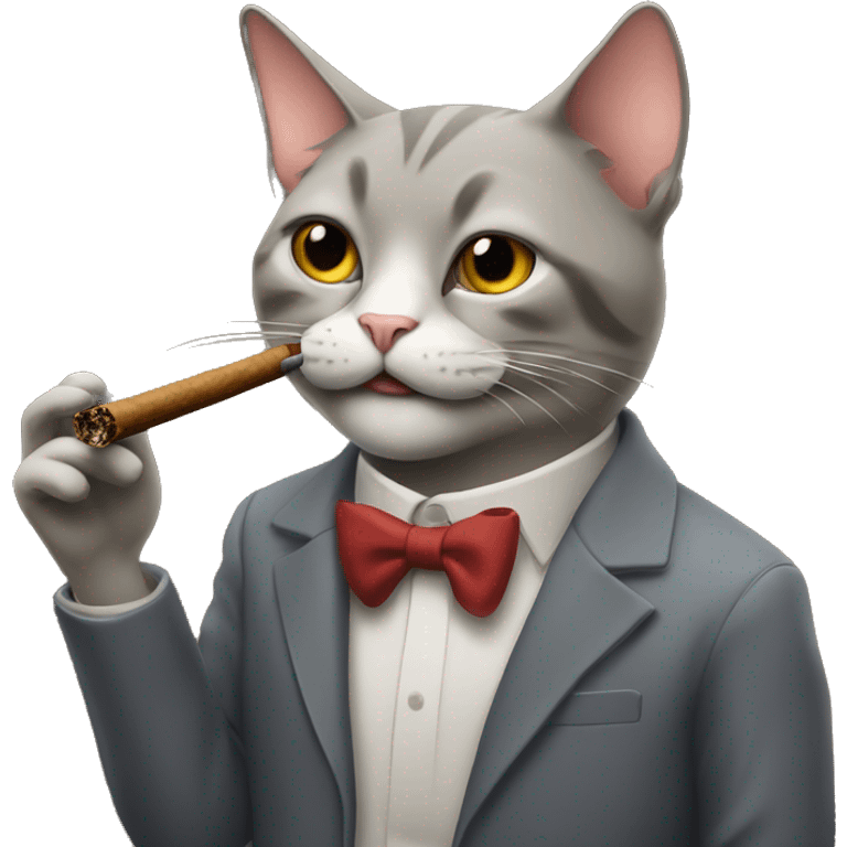 Cat smoking a cigar  emoji