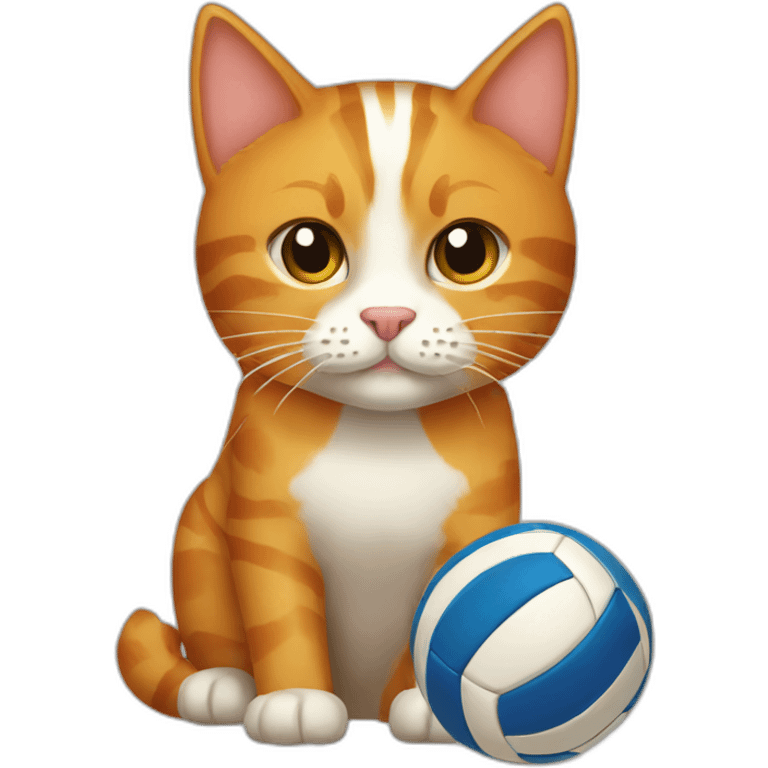 ginger-cat-volleyball-setter emoji