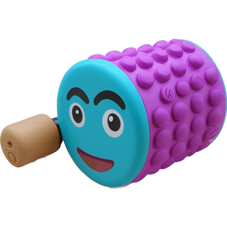 portable vibrating massage roller with acupressure poins emoji