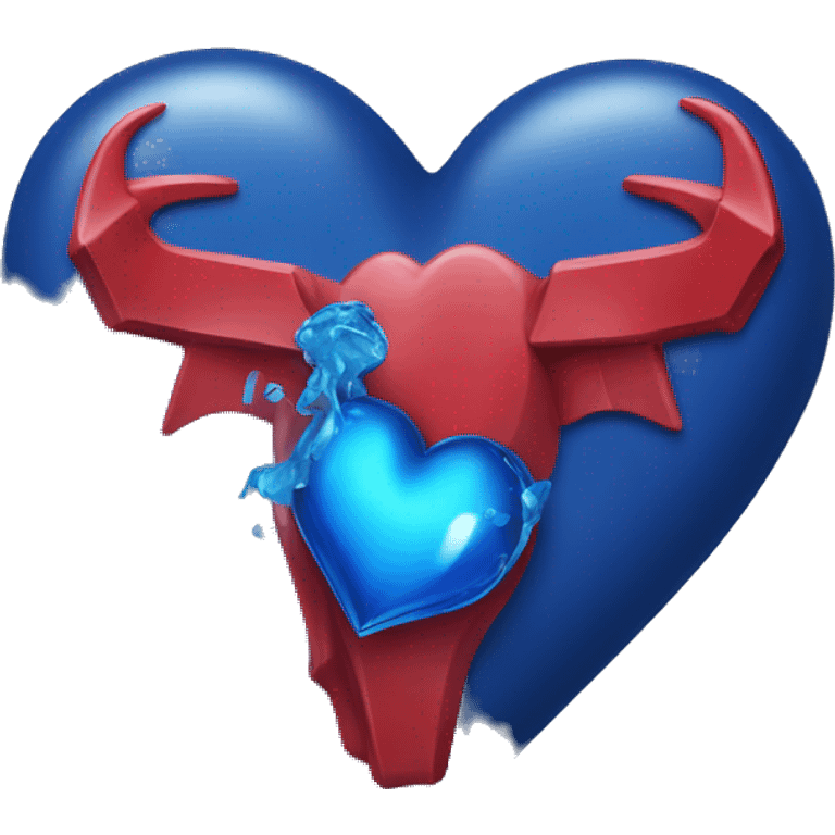 Blue heart with a redbull emoji