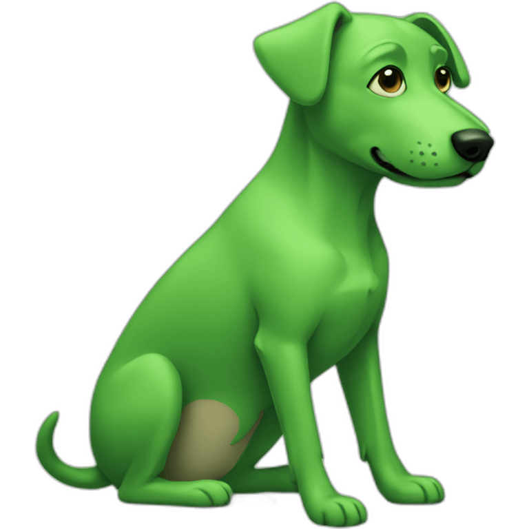 green dog emoji