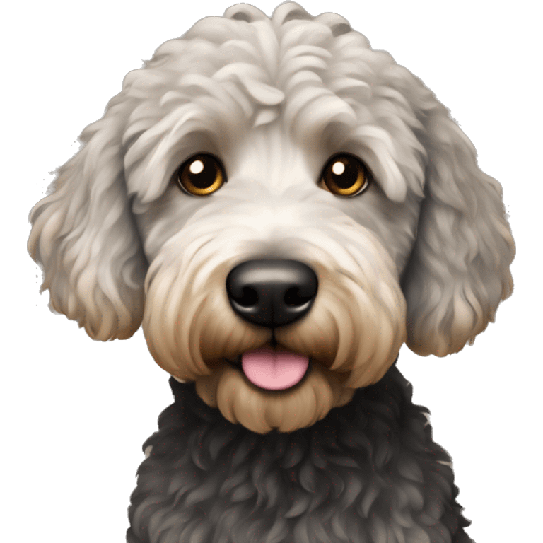 Black golden doodle  emoji