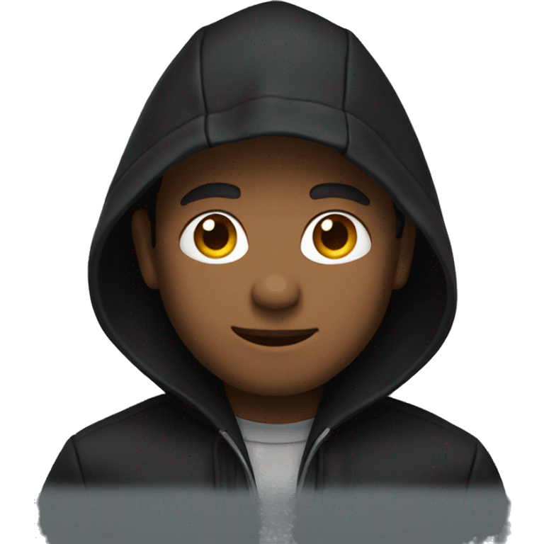 guy in a black raincoat emoji