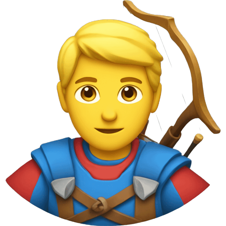 archer red blue and yellow color emoji