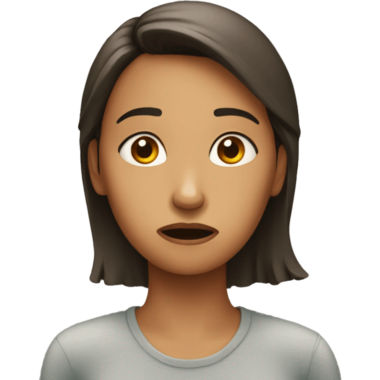 A worried woman  emoji