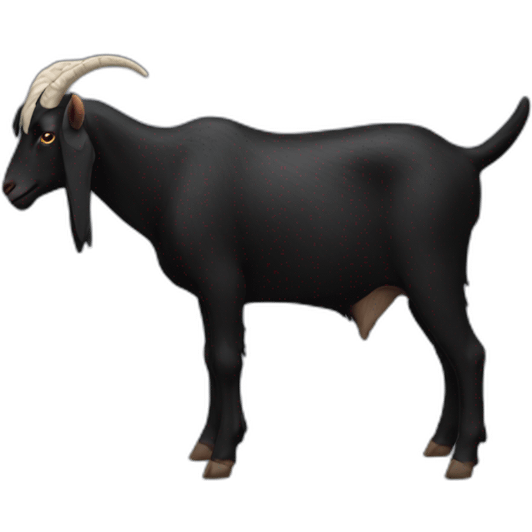 black goat full profile side emoji