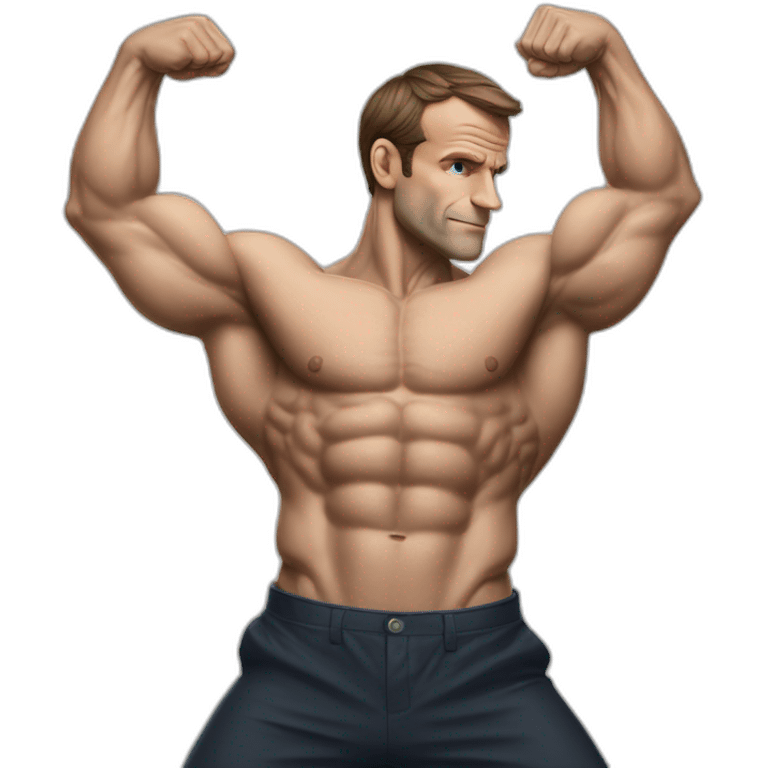 macron-flexing-muscles emoji