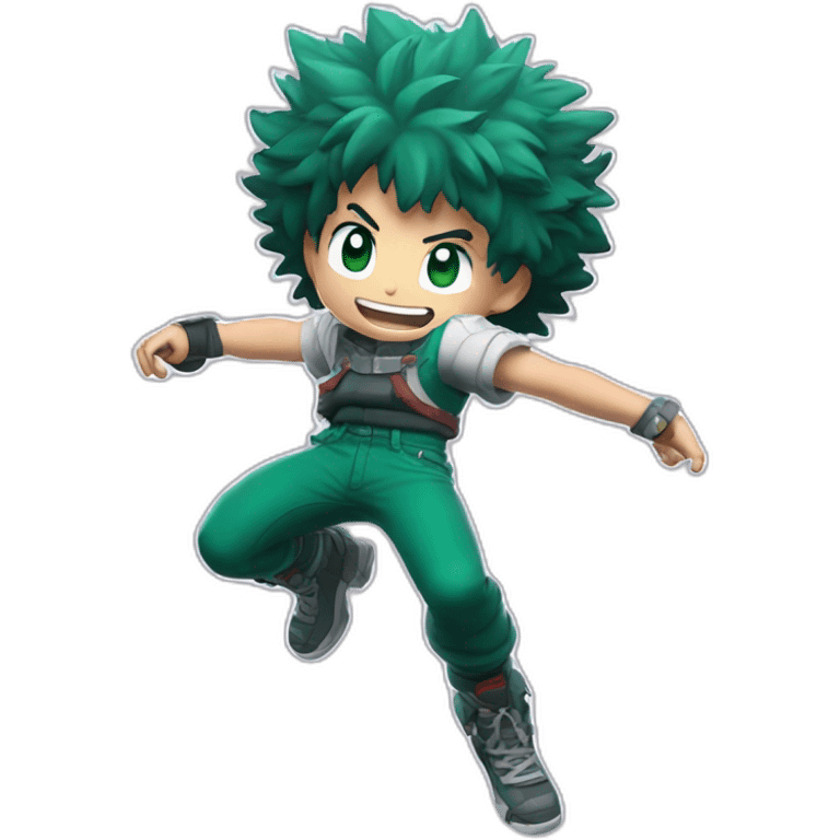 izuku midoriya doing fortnite dance emoji