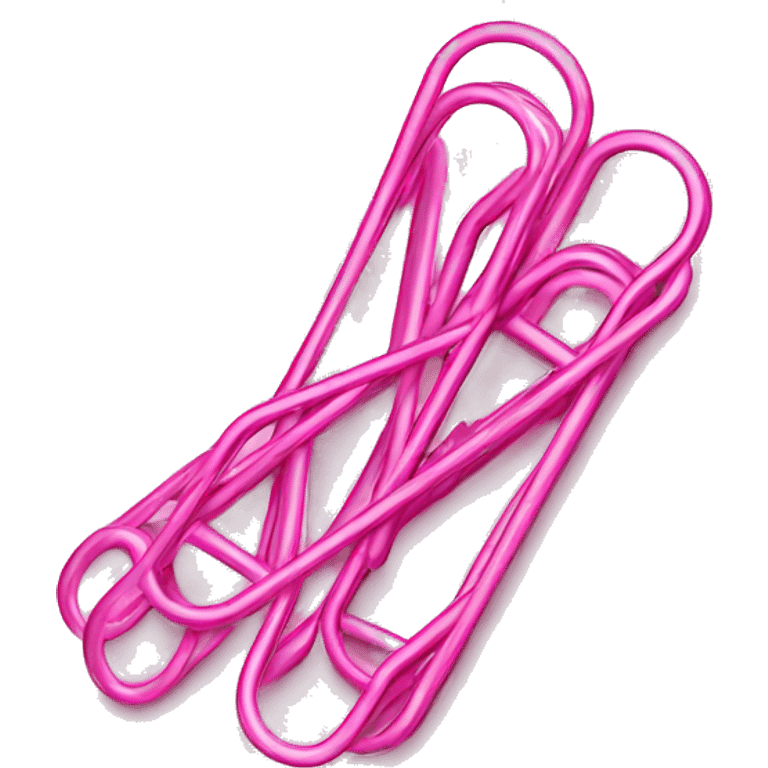 Pink Paper Clips emoji