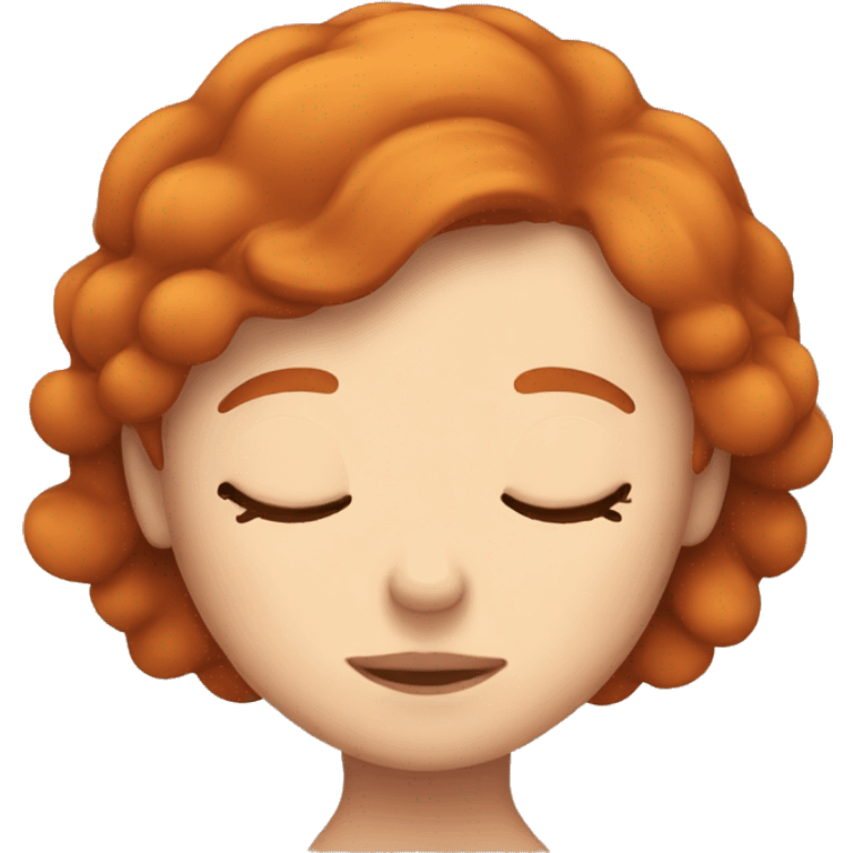 redhead girl sleeping emoji