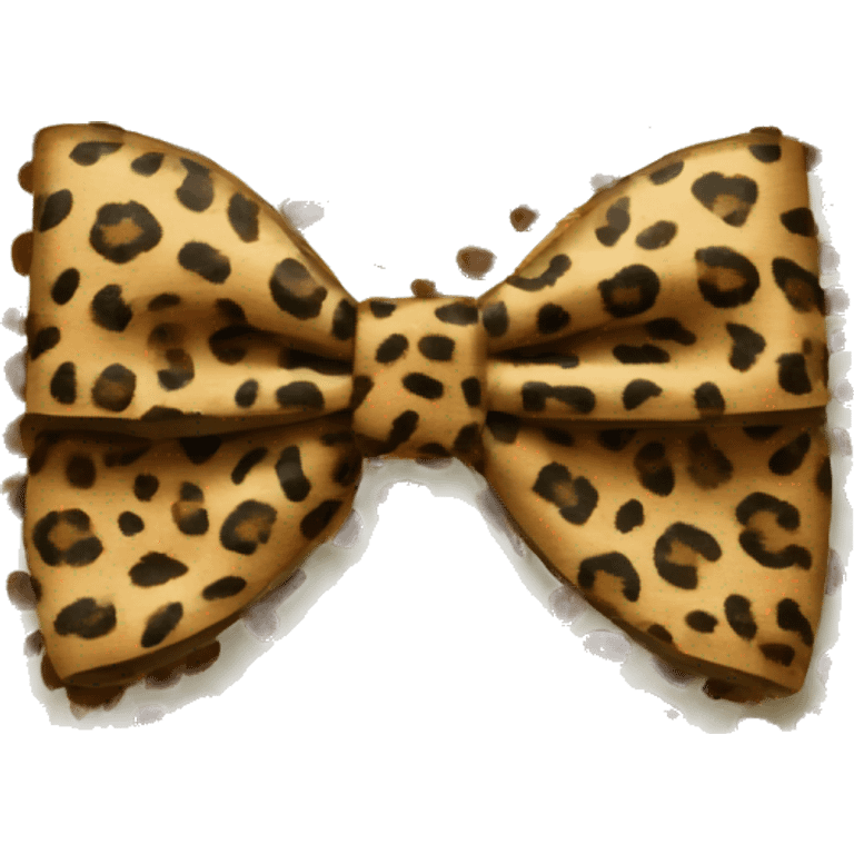 cheetah print bow emoji