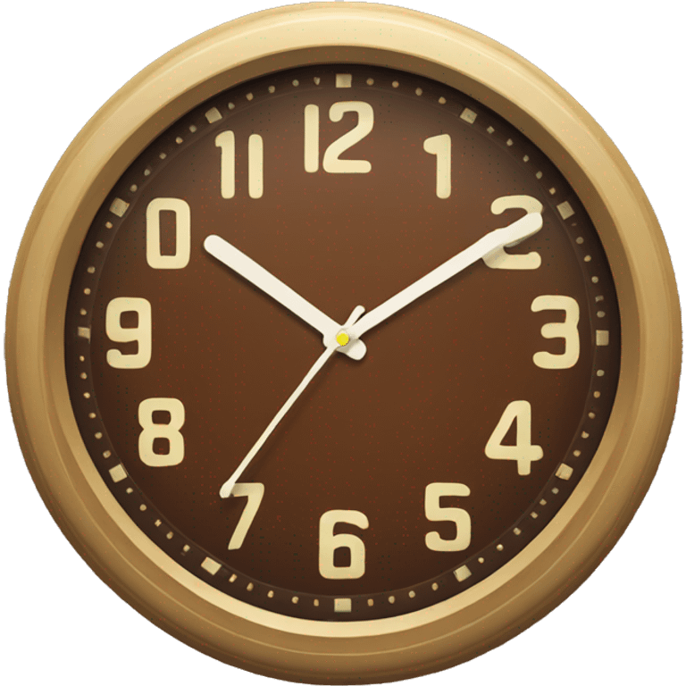 brown retro wall clock emoji