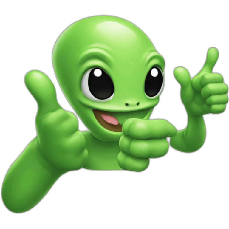 Alien Thumbs-up emoji