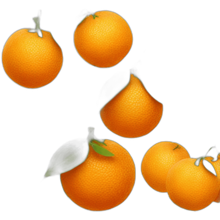 Tangerine fruit emoji