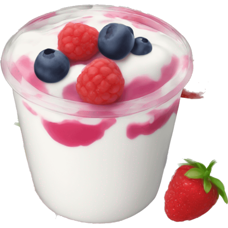 yogurt with berries emoji