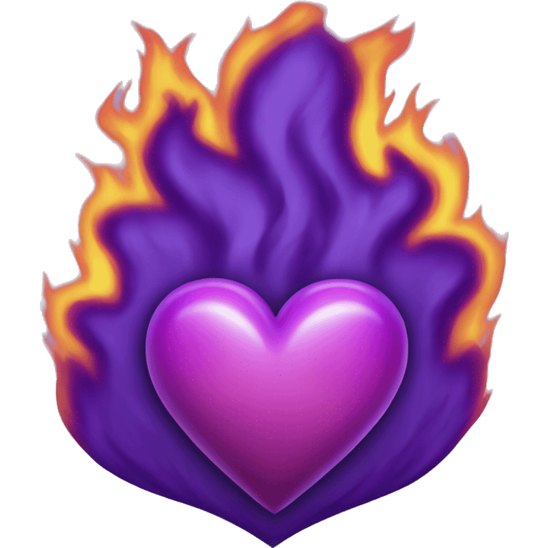 purple heart in flames emoji