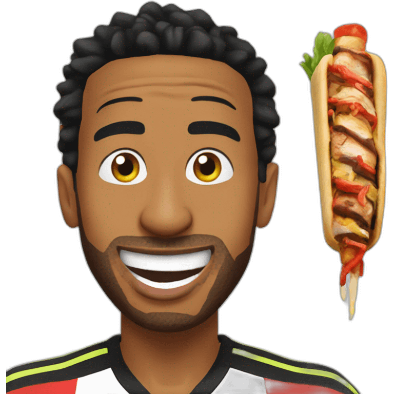 Aubameyang mange un kebab emoji